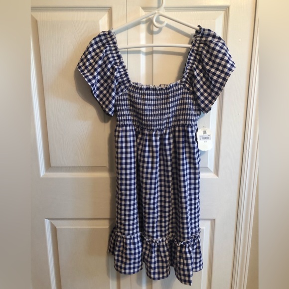 Beautiful brand new blue and white checkered gingham dress Altr’d state - Picture 3 of 5